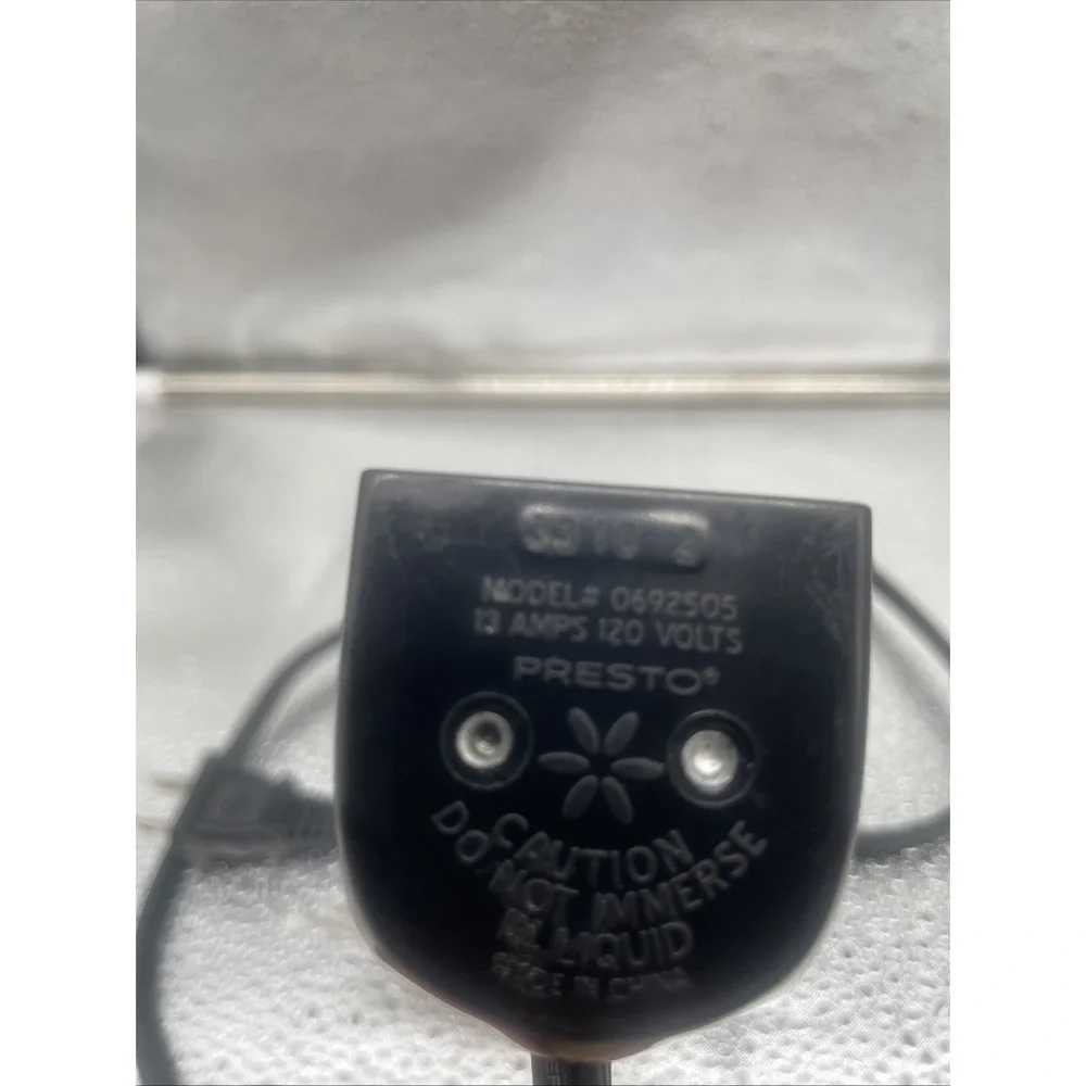 Presto Model 0692505 Deep Fryer Electric Magnetic Power Cord